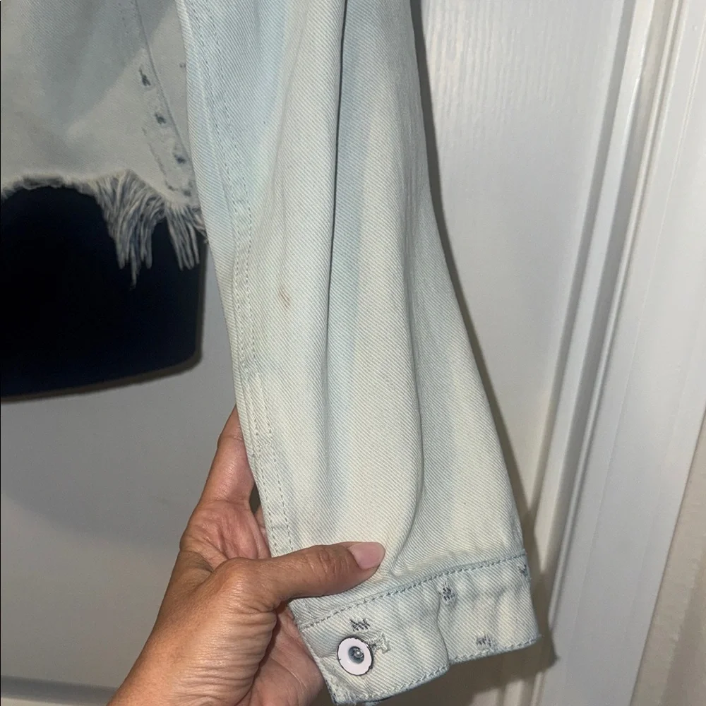 Free People layered hoodie denim jacket - Picture 8 of 10